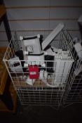*Wire Dump Basket Containing Assorted Gutter and Fall Pipe Components