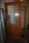*Glazed Wood Effect UPVC Door 87cm wide x 215cm high