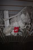*Wire Dump Basket Containing Assorted Gutter and Fall Pipe Components
