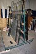 *Green Metal Double Sided Glass Storage Rack (contents not included, collection by appointment)