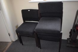 *5x Stackable Charcoal Office Chairs
