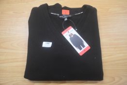 *Marc Black V-Neck Ribbed Jumper Size: M