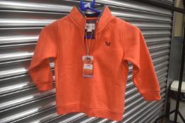 Crew Clothing Coral Half Zip Sweatshirt Size: 5-6 years (AF)
