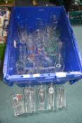 Crate of Assorted Branded Pub Glass