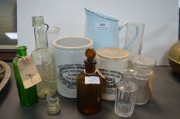 Vintage Chemists Bottles and Jam Jars etc.