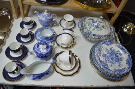 Assorted Blue & White Pottery, Tureen, etc.