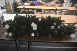 *Quantity of Assorted Non-lit Grey, Silver & White Garlands (salvage)