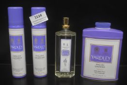 Yardley English Lavendar 125ml EDT Unused Tester, 200g Talc, and 2x 75ml Body Spray