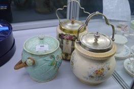 3x 1930’s Pottery Biscuit Barrels