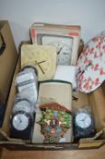 Assorted Clocks Including a Cuckoo Clock etc.