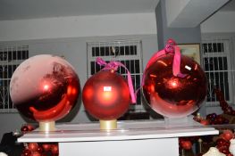 *3x Giant Christmas Baubles