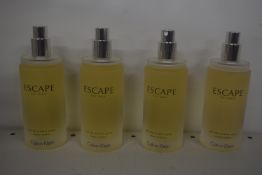 4x Calvin Klein Escape for Men 100ml Unused Testers