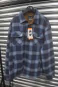 *Jach Wool Blend Blue Check Shacket Size: XXL