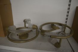 4x Three Spot Spiral Ceiling Lights