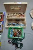 Jewellery Box and a Quantity of Costume Jewellery