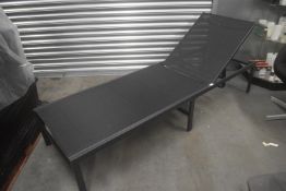 Black Reclining Garden Lounger
