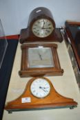 2x Mantel Clocks and 1x Barometer