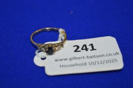 18ct Gold Sapphire & Dimond Ring ~2.5g