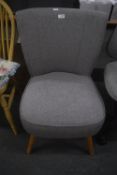 Grey Upholstered Bedroom Chair
