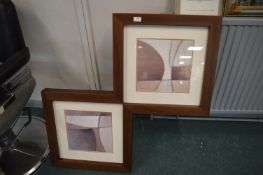 Pair of Framed Abstract Prints