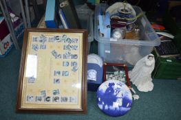 2x Boxes of Assorted Wedgwood Royalty Memorabilia Plates, Cake Dishes, Games, etc.