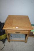 Oak Occasional Table with Drawer