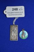 Sterling Silver St. Christopher and Libra Pendants