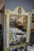 Decorative Cream & Gilt Framed Bevelled Edge Wall Mirror