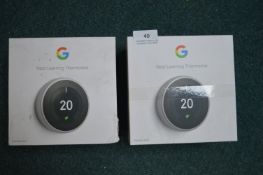 *2x Google Nest Learning Thermostats