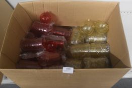 *Box of Red and Gold Glitter Fillable Baubles