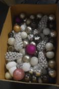 *Quantity of Assorted Used Baubles and Pinecones (salvage)