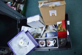 Box of Royalty Memorabilia Cups, Saucers, Mugs, etc.