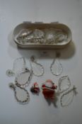 Vintage Crystals and Father Christmas Decorations