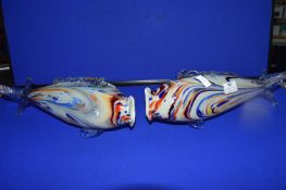 Pair of Murano Glass Fish