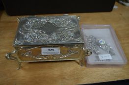Jewellery Box and Assorted Earrings etc.