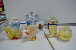 Quantity of Novelty Egg Cups and Mustard Pots