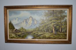 Oil on Canvas Mountainscape