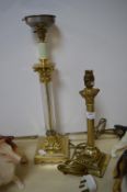 2x Classical Column Style Table Lamp Bases