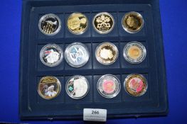 Cased Set of 12 Westminster Commemorative Coins