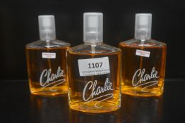 3x Charlie 100ml EDT