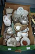 Pottery, Glassware, and Kitchen Items