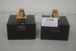 2x Intimately Beckham 75ml Fragrances - for Her, 1x Night for Him