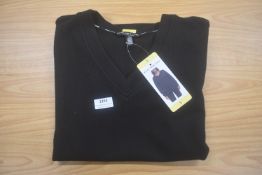 *Marc Black V-Neck Ribbed Jumper Size: S