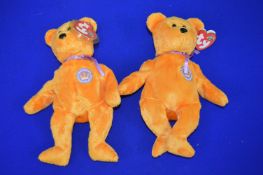 2x Golden Jubilee Beanie Bears