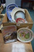 Vintage Decorative Christmas Plates, etc.