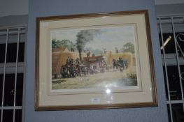 Steam Threshing Print by Robin Wheeldon