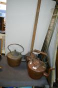 2x Copper Kettles and a Posher