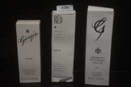3x Giorgio 90ml Women’s Fragrances - Red, G, and Giorgio