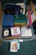 Box of Royalty Memorabilia Cups, Mugs, etc.