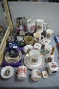 Quantity of Pottery Including Royalty Memorabilia, Moneyboxes, Jugs, etc.